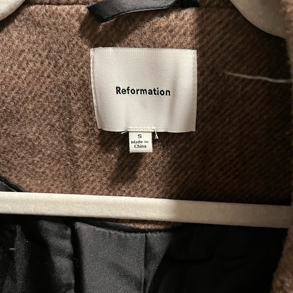 Reformation Lucas Coat Brown - Size S - Picture 6 of 7